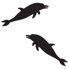 Dolphin Silhouette, Dolphin Vector Silhouette, Dolphin cartoon Silhouette, Dolphin illustration, Dolphin icon Silhouette, Dolphin Silhouette illustration