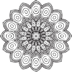 Beautiful flower art and mandala vector design