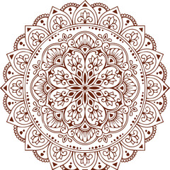 Beautiful flower art and mandala vector design