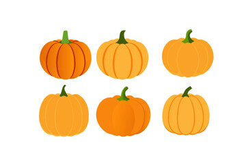 set of pumpkins