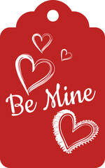 Red Valentines Day Gift Tags