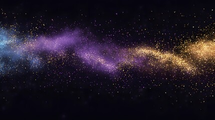 Fototapeta premium Abstract cosmic dust and glittering particles swirl