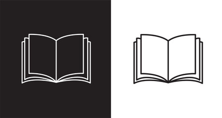 Book icons set. open book sign and symbol. ebook icon