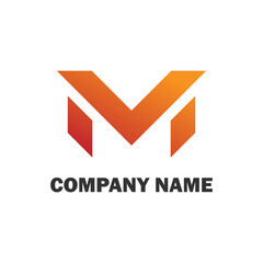 Sleek M Logo for Modern Business Identity
