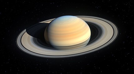 Majestic Saturn Planet Rings Space Celestial Body