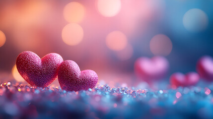 Fototapeta premium abstract pastel background with heart concepts valentine day concept ai 