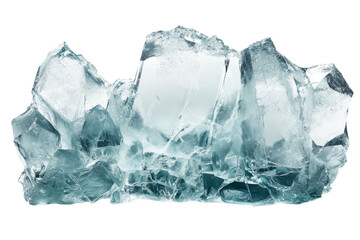 Obraz premium Beautiful clear ice formations reflecting light in a natural setting during winter