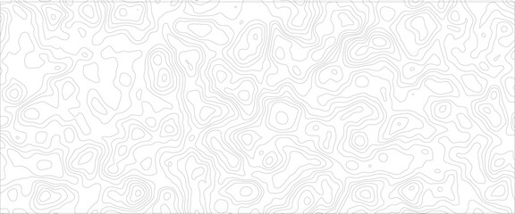 Abstract wavy topographic map. Abstract wavy and curved lines background. Abstract background wavy topographic line map. Seamless pattern and banner design.