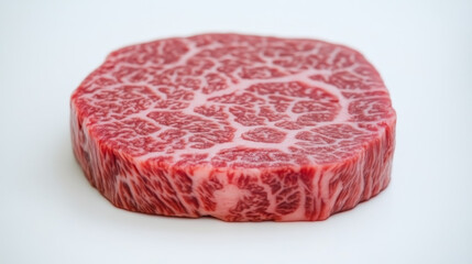 Exquisite Wagyu Beef Steak, Raw, Close-up