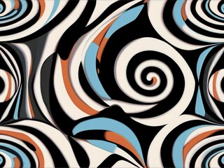 Black and White Swirling Pattern