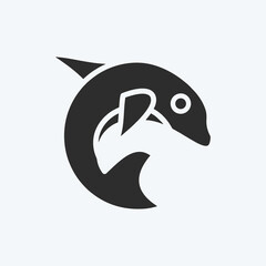 Icon Sea Life. suitable for education symbol. glyph style. simple design editable