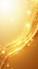 Golden Waves of Light and Sparkles