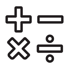 Obraz premium Calculator icon Math Symbols Icon Vector Design.