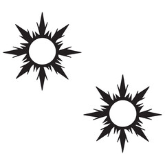 Sun Silhouette, Sun Vector Silhouette, Sun cartoon Silhouette, Sun illustration, Sun icon Silhouette, Sun Silhouette illustration
