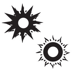Sun Silhouette, Sun Vector Silhouette, Sun cartoon Silhouette, Sun illustration, Sun icon Silhouette, Sun Silhouette illustration