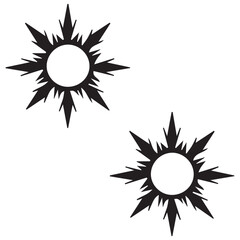Sun Silhouette, Sun Vector Silhouette, Sun cartoon Silhouette, Sun illustration, Sun icon Silhouette, Sun Silhouette illustration