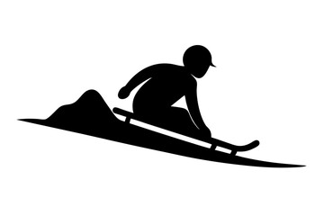 silhouette of a person in a kayak