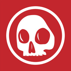 Grim Skull Logo Symbolizing Mystery and Danger