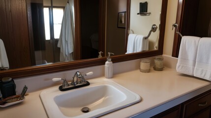 Fresh and Clean Bathroom with Sparkling Sink