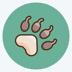 Icon Fauna. suitable for education symbol. flat style. simple design editable