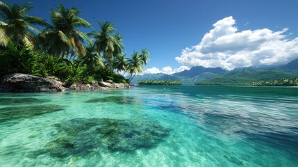 Fototapeta premium Tranquil Tropical Island Paradise