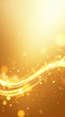 Golden Waves of Light and Sparkles