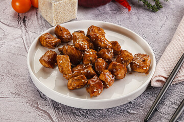 Chicken fillet with soya teriyaki sauce