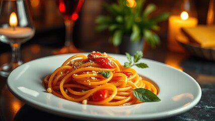 Delicious Pasta Dish, Gourmet Italian Food, Mouthwatering Pasta Photography, High-Quality Pasta Image, Appealing 