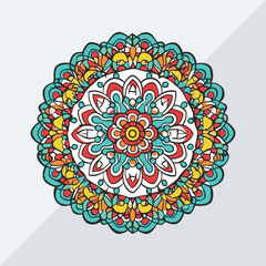 Mandala vector illustration with pattern. New mandala, Vintage mandala