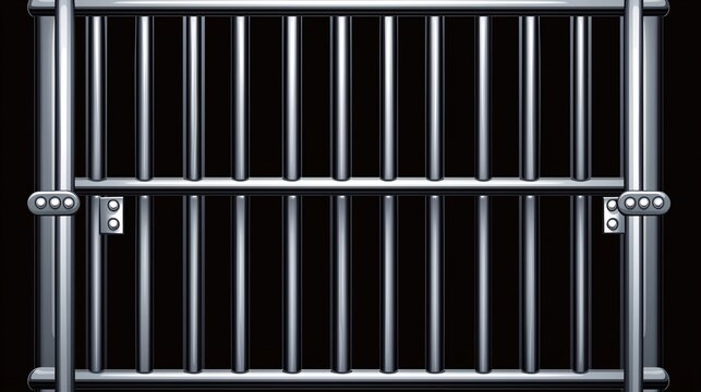 black and white image of cell bars with deep shadows, illustrating harsh conditions of imprisonment and providing space for text between bars struggle for freedom. 
