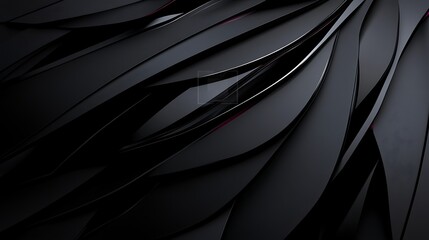 Fototapeta premium Abstract Black Curving Layers Design Background