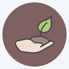 Icon Ecology. suitable for education symbol. color mate style. simple design editable 1