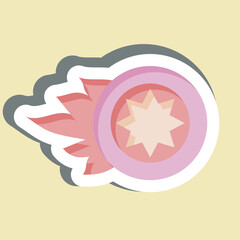 Sticker Wheel. related to Speed symbol. design editable