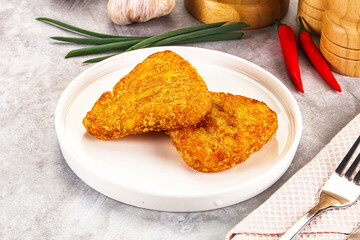 Fried potato hash brown snack