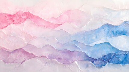 Abstract Pastel Landscape with Soft Color Waves
