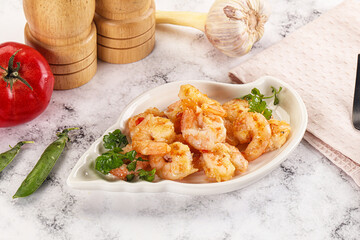 Stir fried prawn in sweet and sour sauce