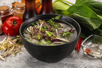 Vietnamese cuisine - Pho Bo soup with beef