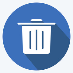 7-3.epsIcon Reduces Waste. suitable for education symbol. long shadow style. simple design editable