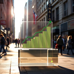 Pile of coins with a growing plant on top symbolizing financial growth isolated on transparent background
