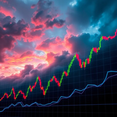 Pile of coins with a growing plant on top symbolizing financial growth isolated on transparent background
