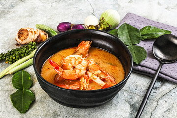 Tom Yum soup with prawn