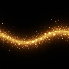 Golden Wave of Sparkles