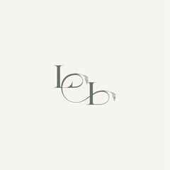organic hairline logotype wedding concept monogram letter elegant and elegant logo IL
