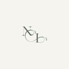 organic hairline logotype wedding concept monogram letter elegant and elegant logo IN