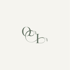 organic hairline logotype wedding concept monogram letter elegant and elegant logo IO