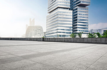 Expansive Urban Landscape with Contemporary Architecture and Clear Sky