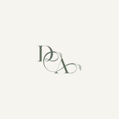 Fototapeta premium wedding concept monogram elegant and elegant logo AD organic hairline logotype letter