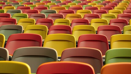 Fototapeta premium Sport Stadium Seats Pattern - Colorful, Detailed Design
