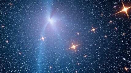 Starry Sky Animation, Falling Stars, Twinkling Stars, AI Photo,  Celestial,  Space,  Night Sky,  Animation,  Digital Art