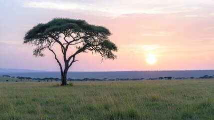 Obraz premium African Savanna Sunset